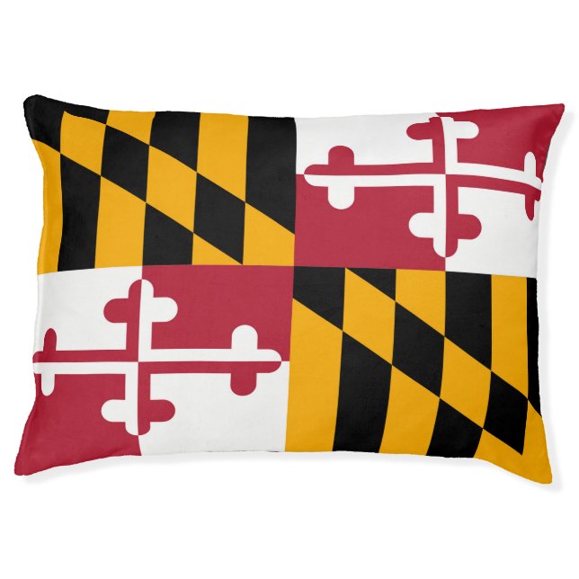Maryland State Flag Custom Design Pet Bed (Front)