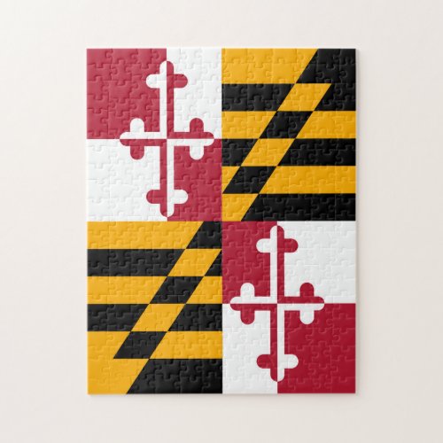 Maryland State Flag Design Accent Jigsaw Puzzle