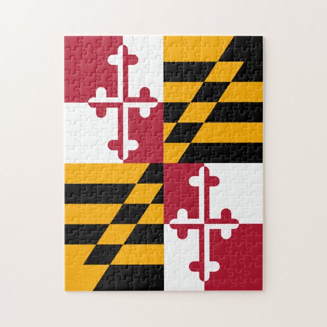 Maryland State Flag Design Accent Jigsaw Puzzle (Vertical)
