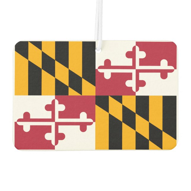 Maryland State Flag Design Air Freshener (Back)