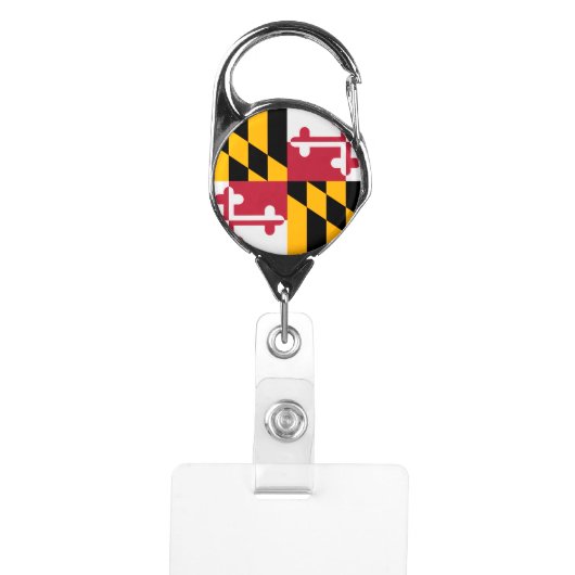 Maryland State Flag Design Badge Holder (Front)