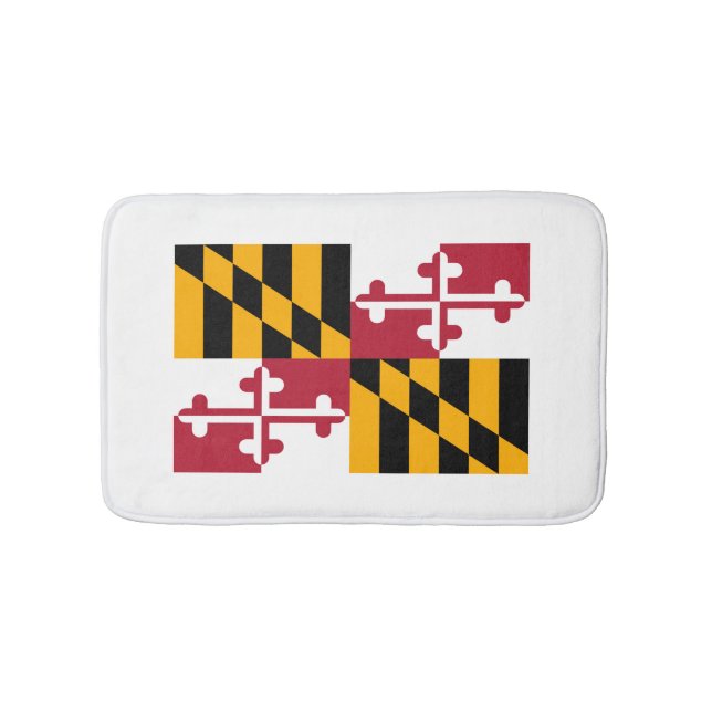Maryland State Flag Design Bathroom Mat (Front)