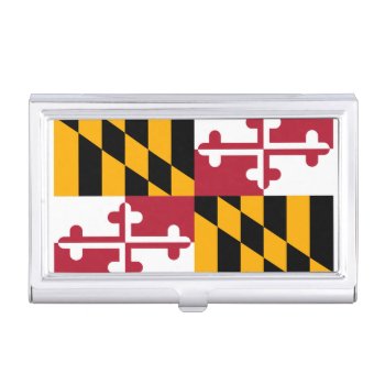 Maryland State Flag Design Business Card Holder by AmericanStyle at Zazzle