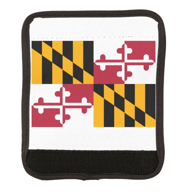 Maryland State Flag Design Decor Luggage Handle Wrap (Front)