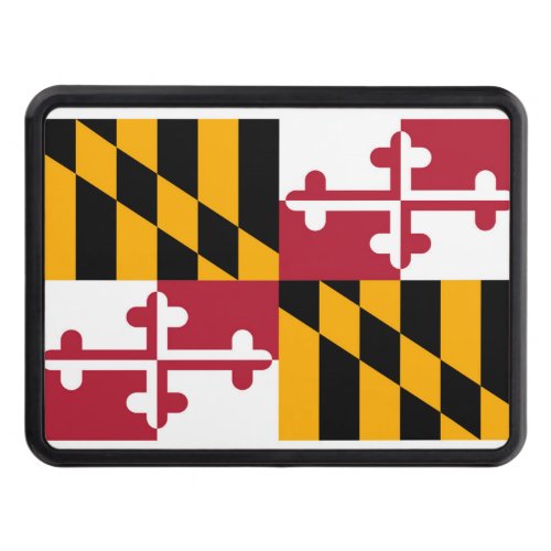 Maryland State Flag Design Decor Trailer Hitch Cover
