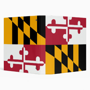 Maryland State Flag Design Decoration 3 Ring Binder