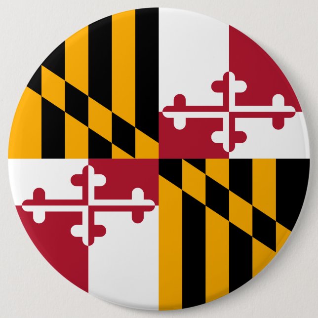 Maryland State Flag Design Decoration Button (Front)