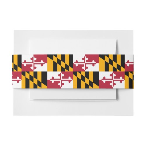 Maryland State Flag Design Decoration Invitation Belly Band