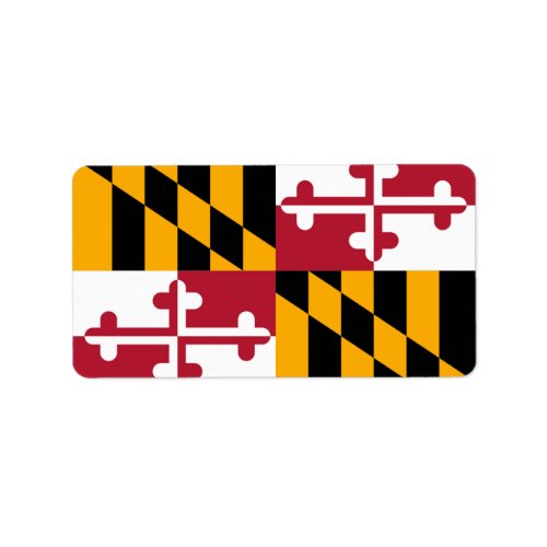 Maryland State Flag Design Decoration Label