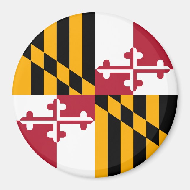 Maryland State Flag Design Decoration Magnet (Front)