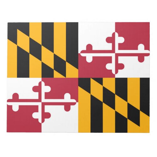 Maryland State Flag Design Decoration Notepad
