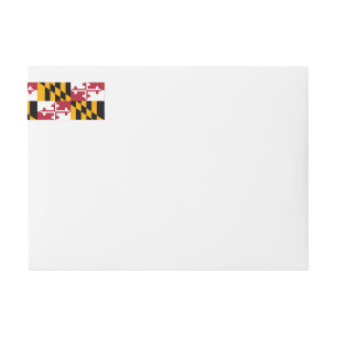 Maryland State Flag Design Decoration Wrap Around Label