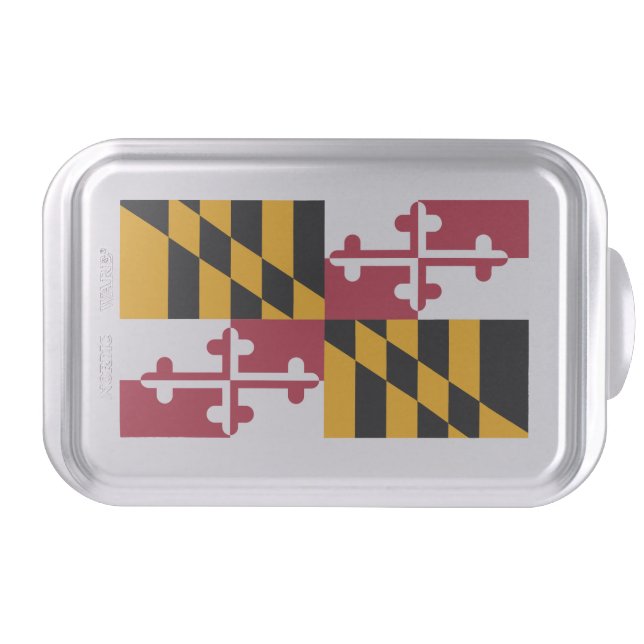 Maryland State Flag Design Display Cake Pan (Front)