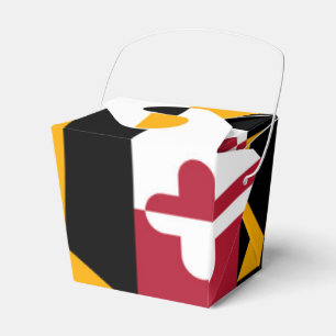 Maryland State Flag Design Display Favor Boxes