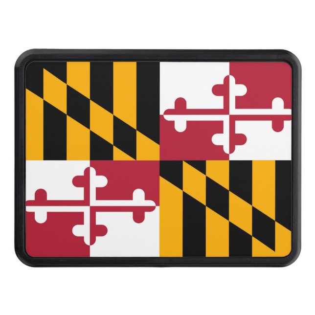 Maryland State Flag Design Display Hitch Cover (Front)