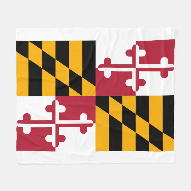 Maryland State Flag Design Fleece Blanket | Zazzle