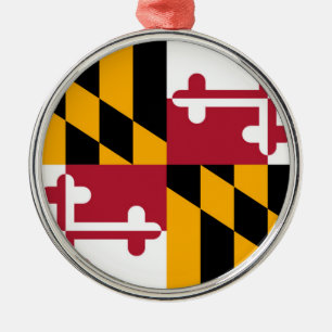 Maryland State Flag Design Metal Ornament
