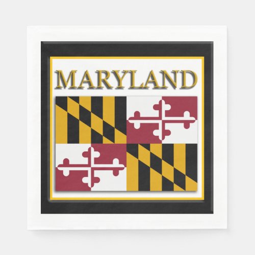 Maryland State Flag Design Napkins