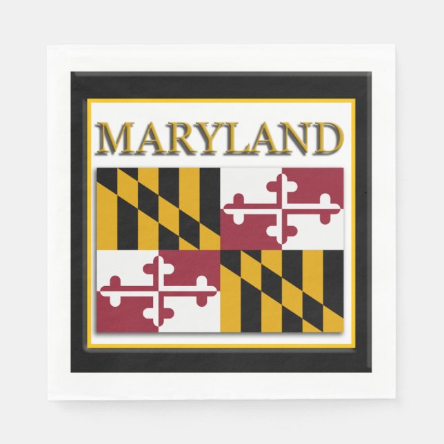 Maryland State Flag Design Napkins (Front)