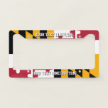 Maryland State Flag Design On A Personalized License Plate Frame at Zazzle