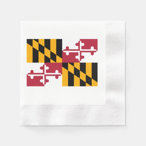 Maryland State Flag Design Paper Napkins