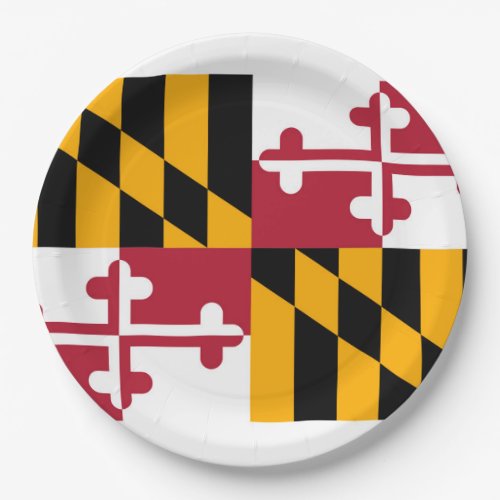 Maryland State Flag Design Paper Plates