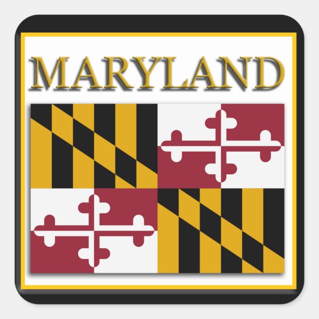 Maryland State Flag Design Sticker (Front)