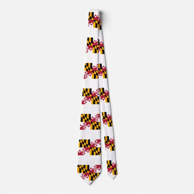 Maryland State Flag Design Tie (Front)