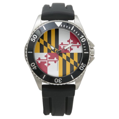 Maryland State Flag Dial Design Watch