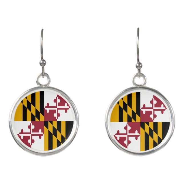 Maryland State Flag Earrings (Front)
