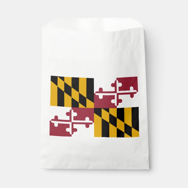 Maryland State Flag Favor Bag (Front)