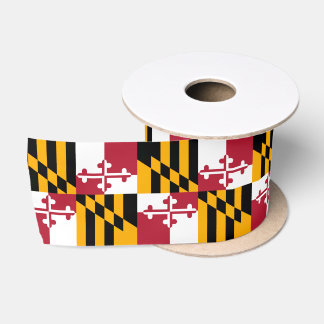 Maryland State Flag Festive Design Satin Ribbon