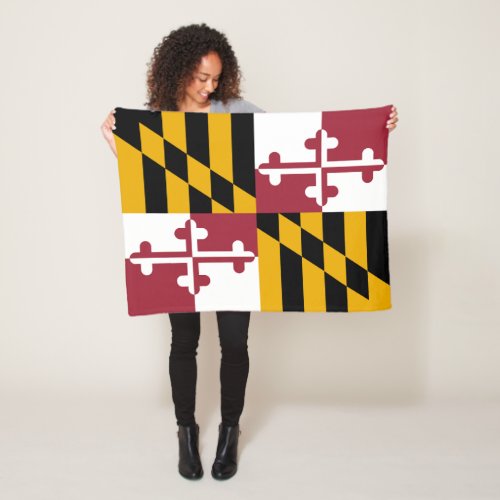Maryland State Flag Fleece Blanket