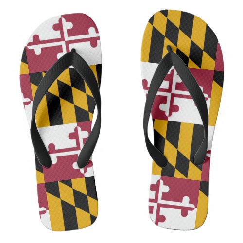 Maryland State Flag Flip Flops