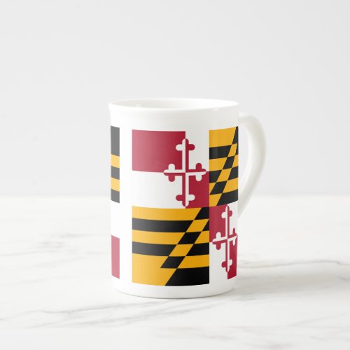Maryland State Flag Graphic Bone China Mug