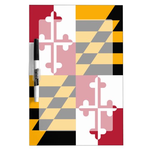 Maryland State Flag Graphic Dry Erase Board