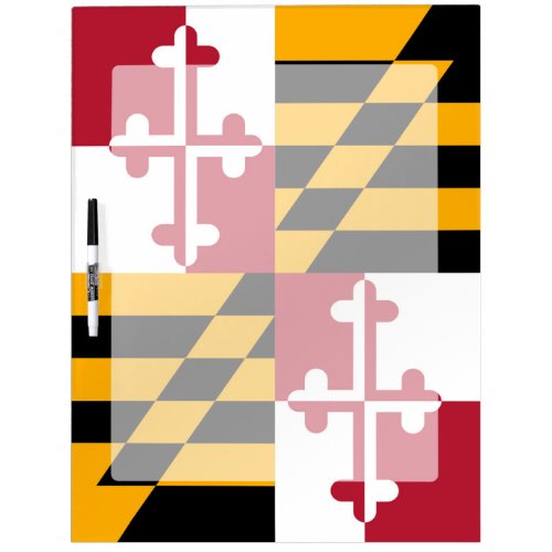 Maryland State Flag Graphic Dry_Erase Board
