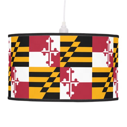 Maryland State Flag Graphic Hanging Lamp
