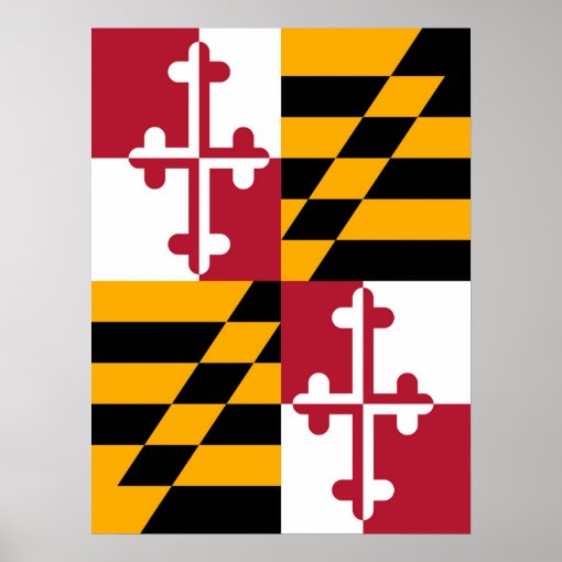 Maryland State Flag Graphic Poster | Zazzle