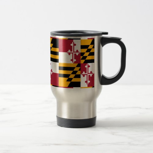 Maryland State Flag Graphic Travel Mug