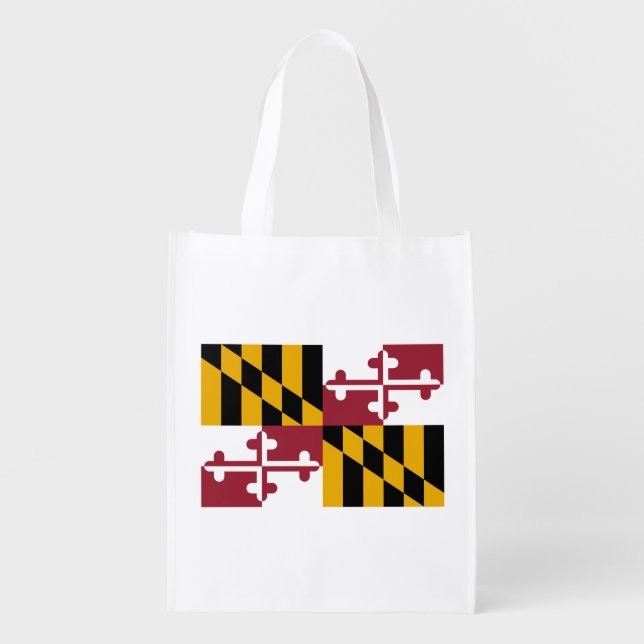 Maryland State Flag Grocery Bag (Front)