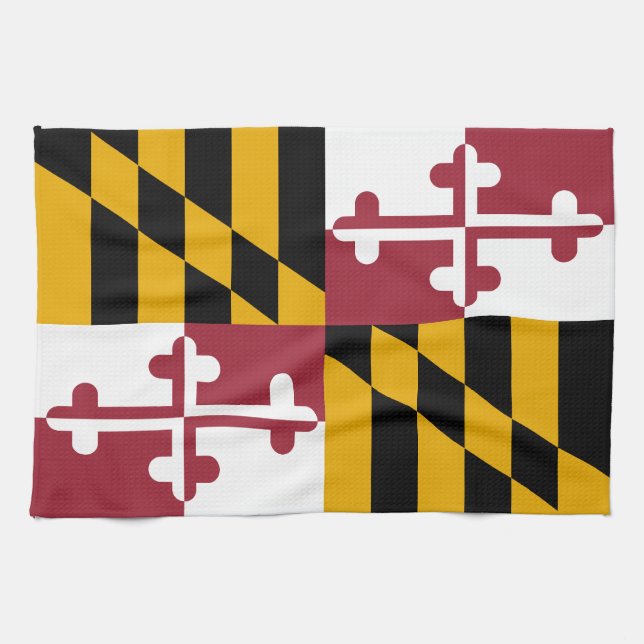 Maryland State Flag Kitchen Towel (Horizontal)