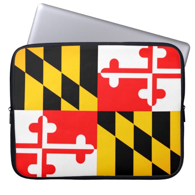 Maryland State Flag Laptop Case (Front)