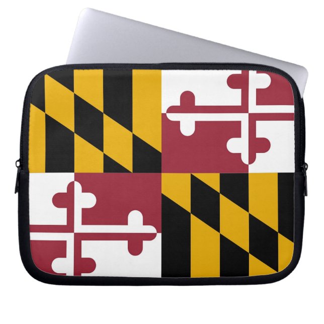 Maryland State Flag Laptop Sleeve (Front)