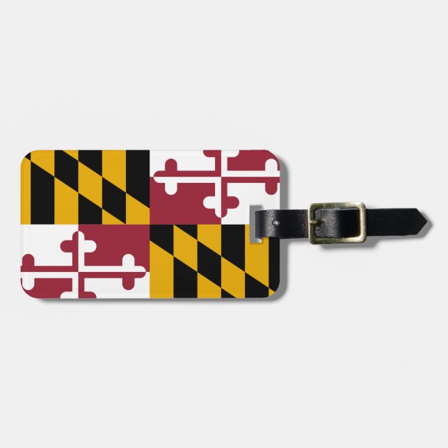 Maryland State Flag Luggage Tag (Front Horizontal)