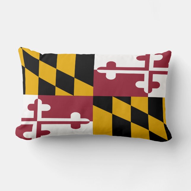Maryland State Flag Lumbar Pillow (Front)
