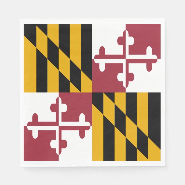 Maryland State Flag Napkins (Front)