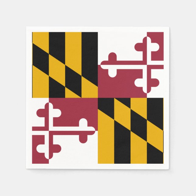 Maryland State Flag Paper Napkins (Front)