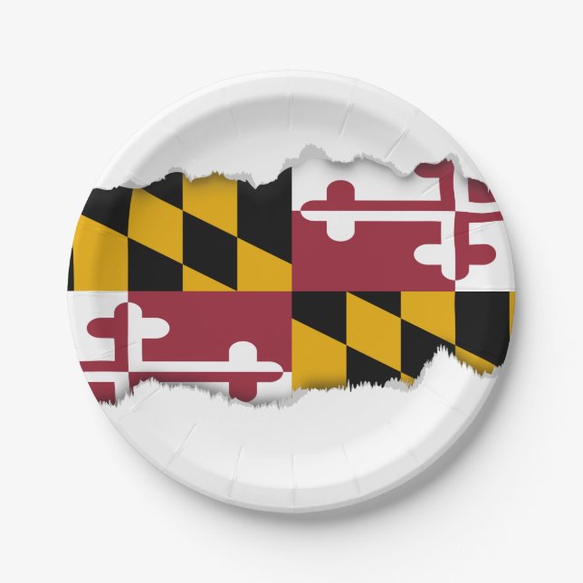 Maryland State Flag Paper Plates (Front)