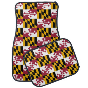 Maryland State Flag Pattern Car Mat
